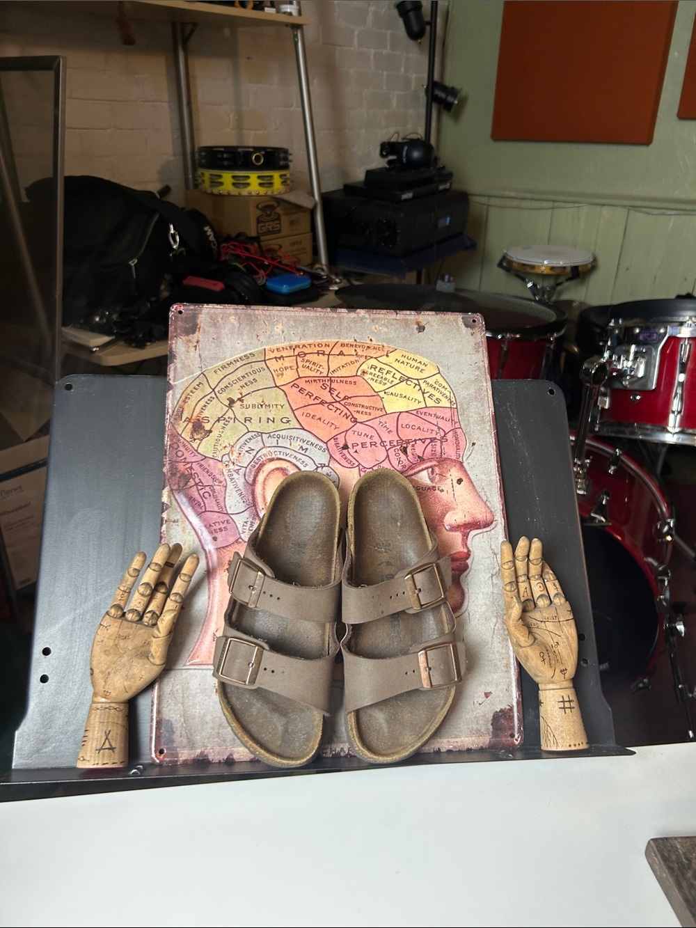 Birkenstock Arizonas Two Strap Style in Matte Brown Leather Size 34 or 4